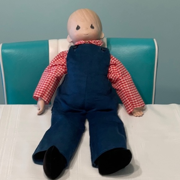 Precious Moments Boy Baby Doll with Porcelain head and hands - Picture 1 of 8